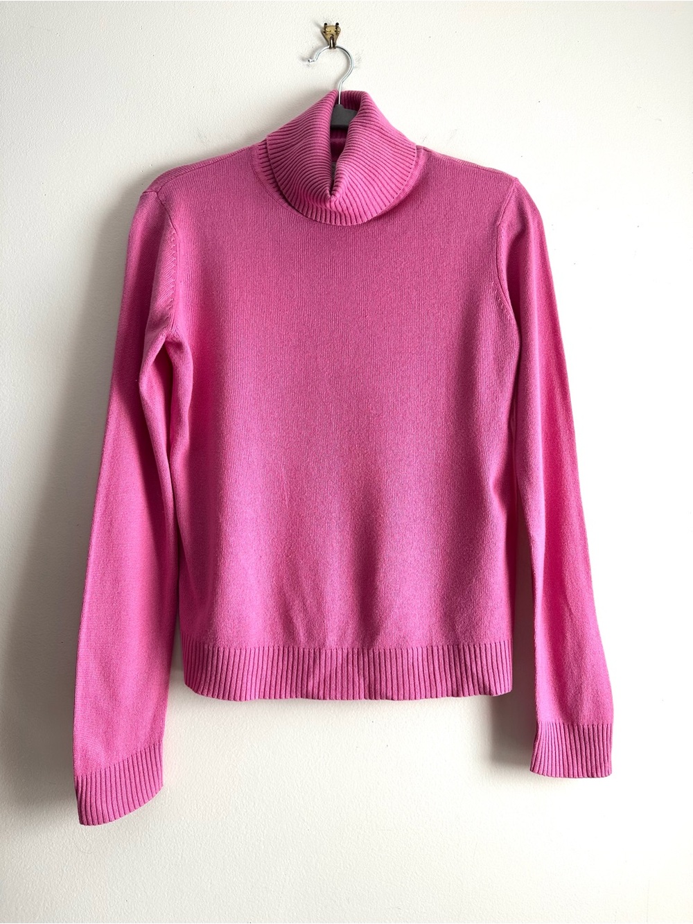 Nordstrom • Silk Cashmere Classic Pink Turtleneck Sweater
